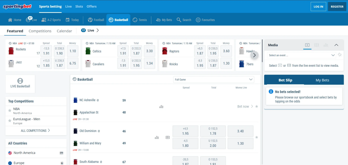 Sportingbet pariuri sportive – interfata platforma